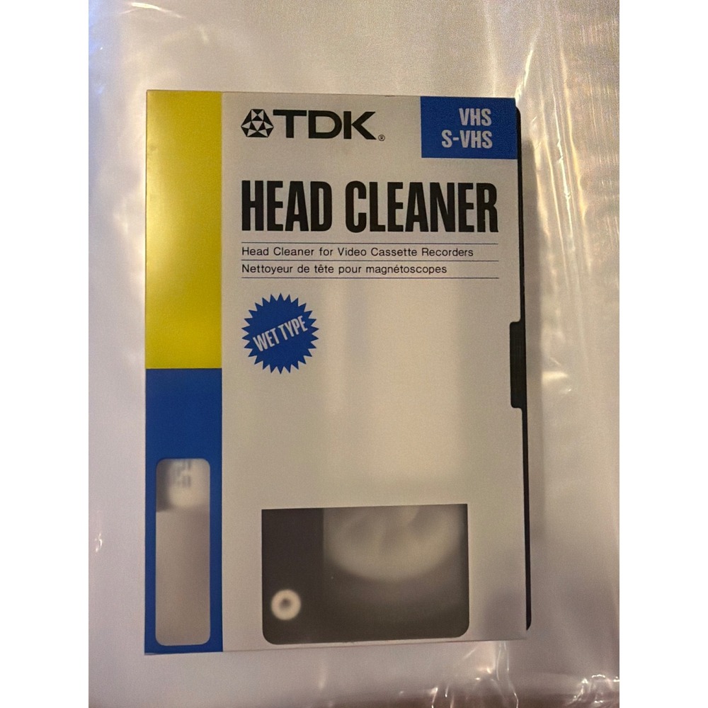 TDK TCW-11 VHS S-VHS Wet Type Head Cleaner Video Cassette Recorder Made in Japan